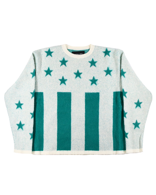 LIBERAL ARTS US SHAGGY MOHAIR (WHITE/EMERALD)
