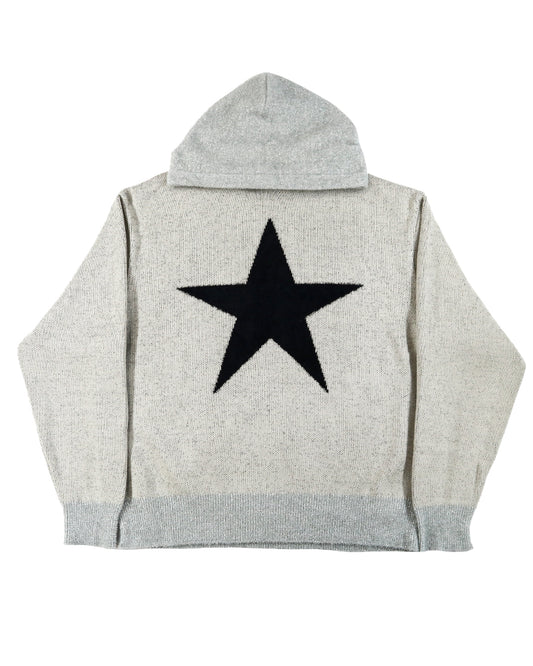 LIBERAL ARTS STAR GRITTER HOODY (GRAY/BLACK)