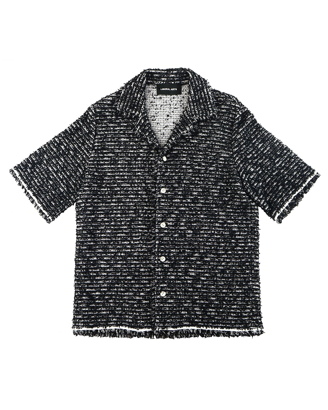 LIBERAL ARTS TWEED S/S SHIRT (BLACK/WHITE)