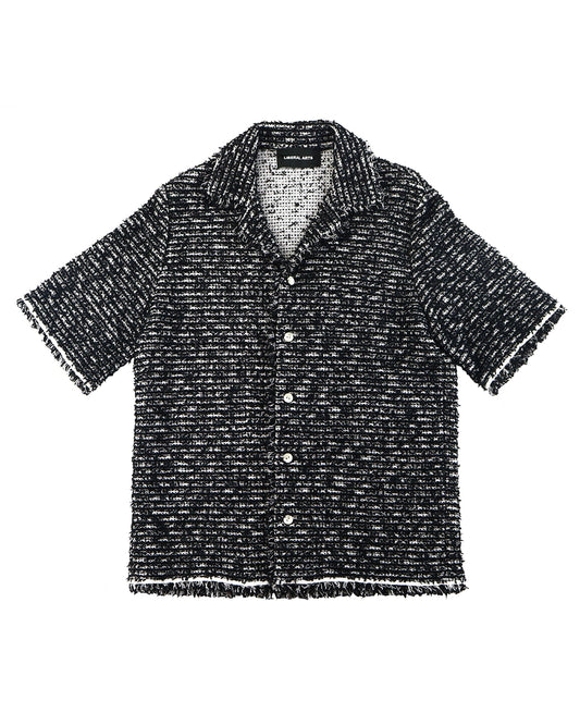 LIBERAL ARTS TWEED S/S SHIRT (BLACK/WHITE)