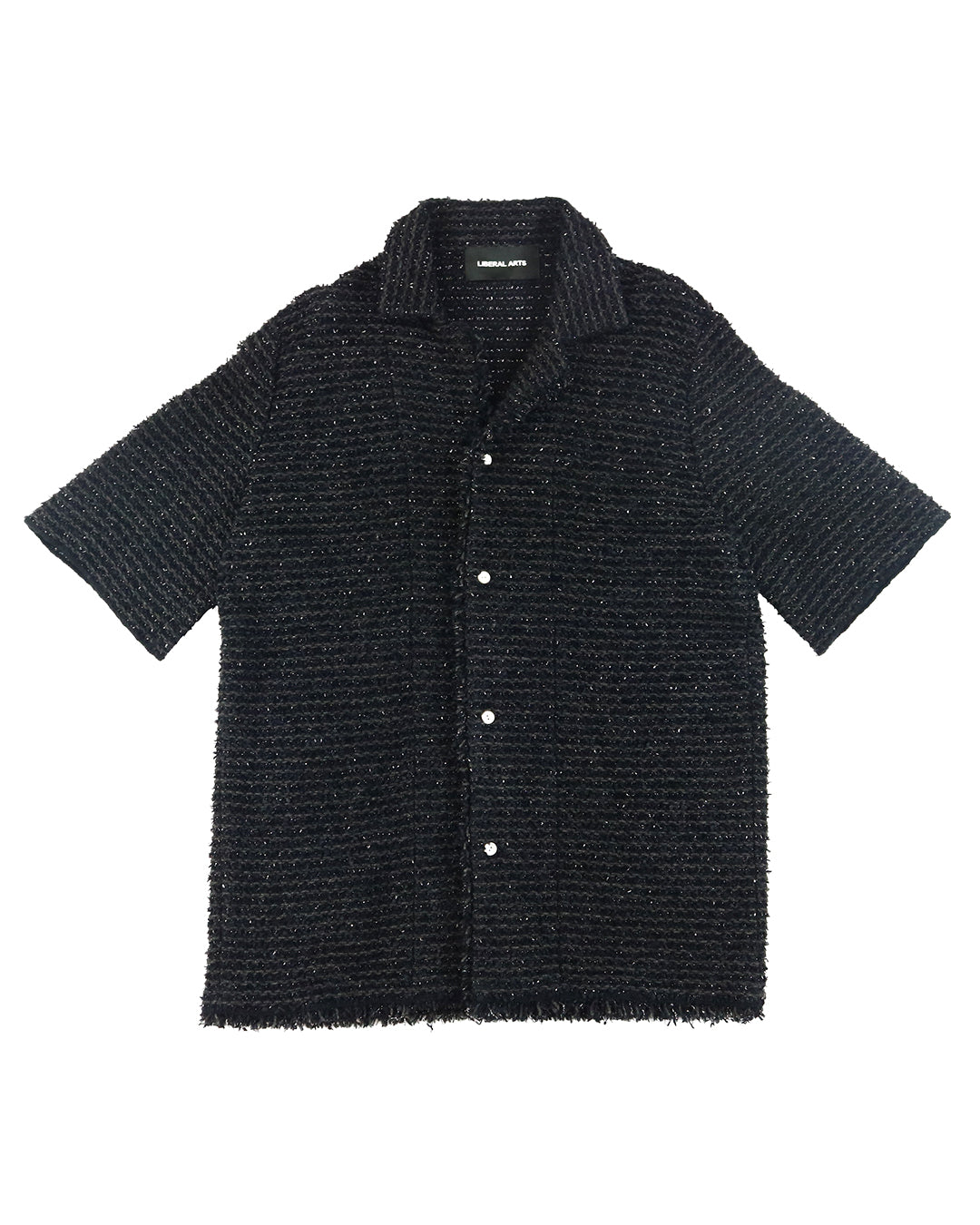 LIBERAL ARTS TWEED S/S SHIRT (BLACK)
