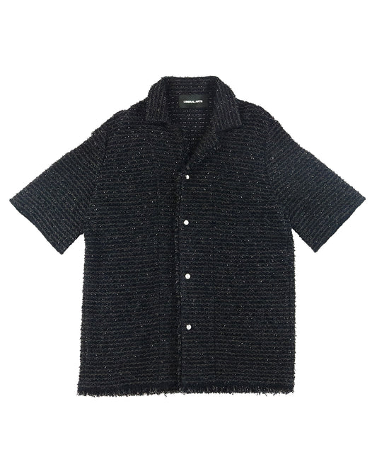 LIBERAL ARTS TWEED S/S SHIRT (BLACK)