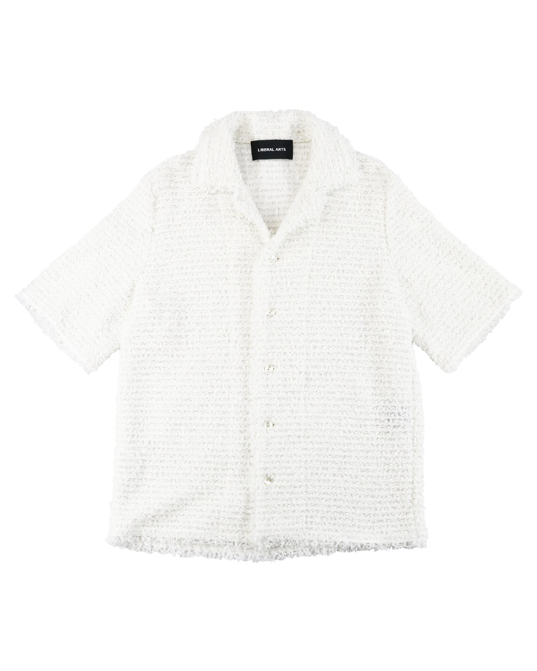LIBERAL ARTS TWEED S/S SHIRT (WHITE)