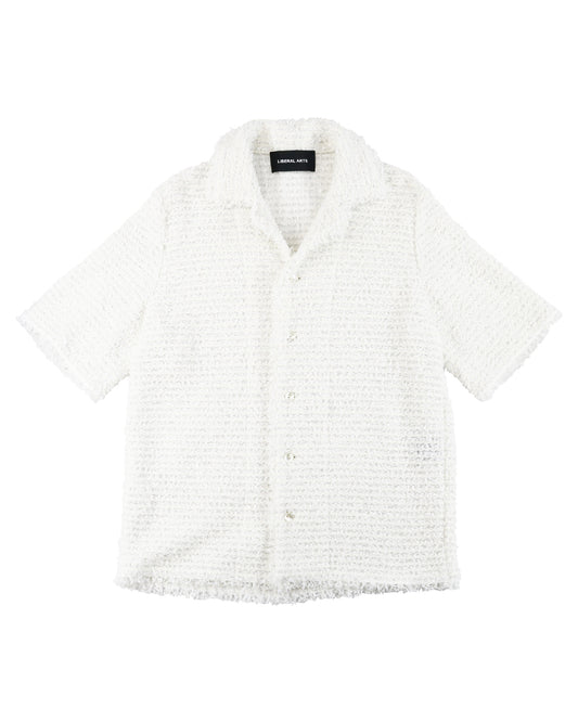 LIBERAL ARTS TWEED S/S SHIRT (WHITE)