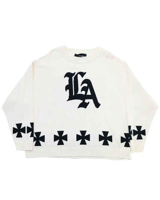 LIBERAL ARTS LA CROSS KNIT (WHITE)
